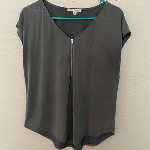 Women’s Top, Gray with Zip